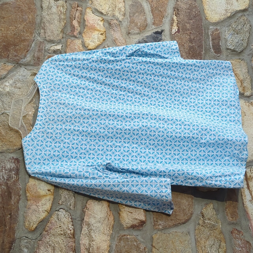 Pendleton Blue And White Cotton Top - Picture 7 of 10